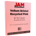 JAM Paper Vellum Bristol 67 lb. Cardstock Paper, 11" x 17", Pink, 50 Sheets/Pack