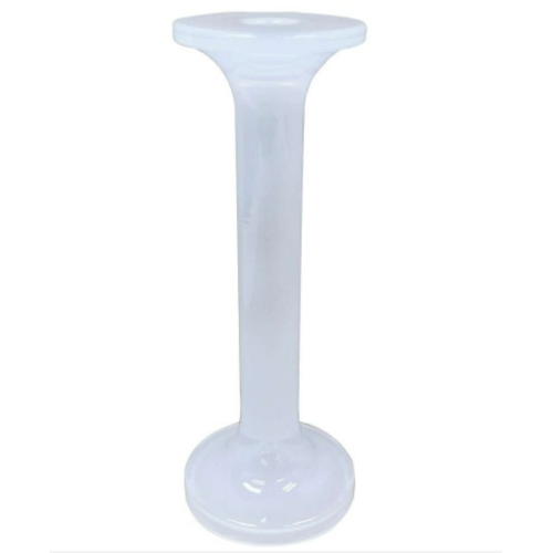 Everhome™ 9.5" White Glass Candle Holder