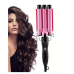 3 Barrel Curling Iron Hair Crimper: Aleath Dual Voltage Three Barrels Hair Waver - 1 inch Curler Wand