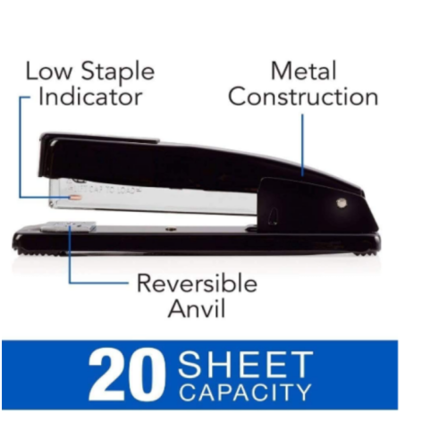 Swingline Stapler, Commercial Desktop Staplers, 20 Sheet Capacity, Portable, Durable Metal Desktop Stapler for Home Office Supplies