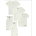 Isotoner Boys' 5-Piece Crew Neck T-Shirts And Tank Tops Set - white, 6/8