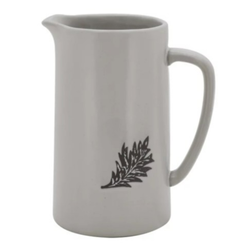 Bee & Willow™ Autumn Leaf Pitcher in White/Grey