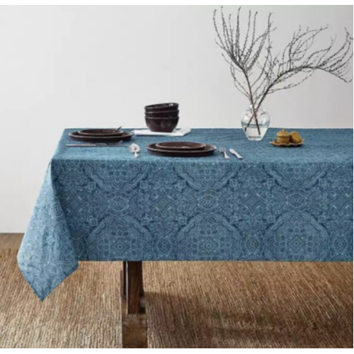 Bee & Willow™ Rectangular Laminated Tablecloth Etched Chambray