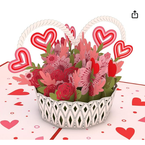 Lovepop Valentine's Day Basket Pop Up Card - 3D Cards