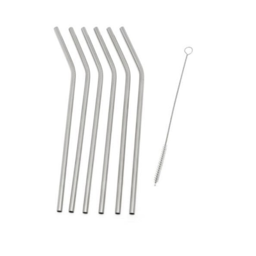 Stainless Steel Straws, Set of 6