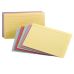 Ruled Color Index Cards, 4" x 6", Assorted Colors, 100 Per Pack