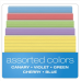 Ruled Color Index Cards, 4" x 6", Assorted Colors, 100 Per Pack