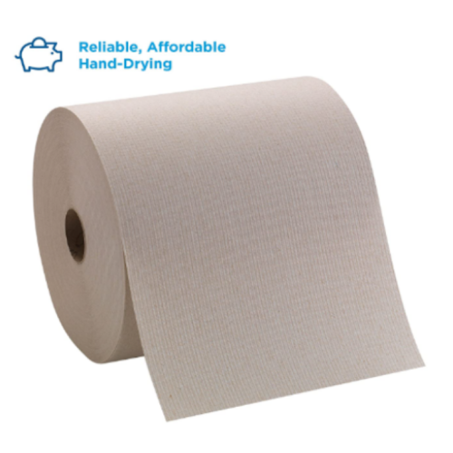 Pacific Blue Basic Recycled Hardwound Paper Towel Rolls by GP PRO (Georgia-Pacific), Brown, 26301, 800 Feet Per Roll, 3 Rolls