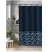 Studio 3B™ Kiko Shibori Scallop 72-Inch x 72-Inch Shower Curtain in Navy/White