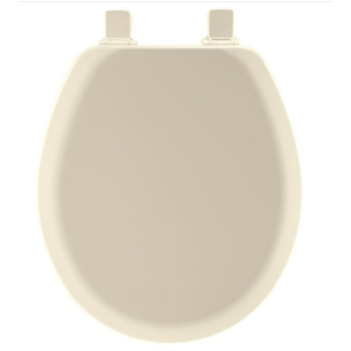 Mayfair 41EC-346 Round Molded Wood Toilet Seat with Easy-Clean Hinges, Biscuit