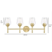 Sunset Lighting F27014-18 Four Light Stella Vanity Clear Glass w/ Champagne Gold