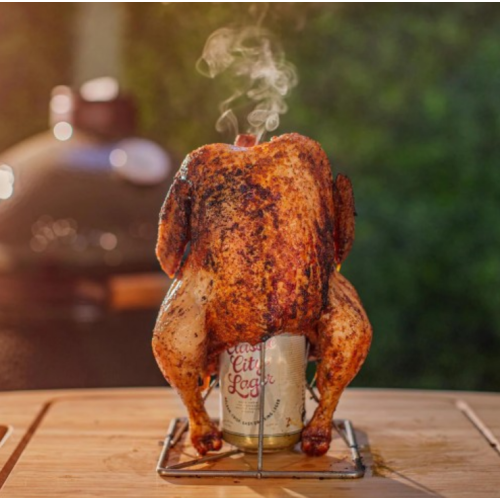 Vertical Chicken Roaster Beer Can Holder Large Turkey Big Green Egg Accessories Rack Upright Stand for Grill and Smoker 