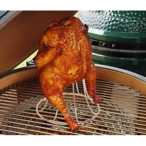 Vertical Chicken Roaster Beer Can Holder Large Turkey Big Green Egg Accessories Rack Upright Stand for Grill and Smoker 