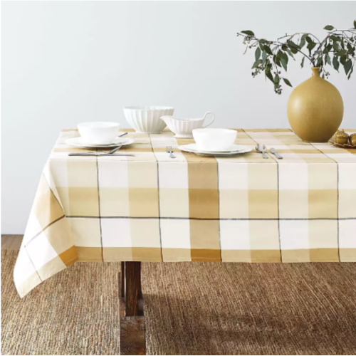 Bee & Willow™ Tonal Laminate Rectangular Tablecloth 60 x 102 Yellow Checkered