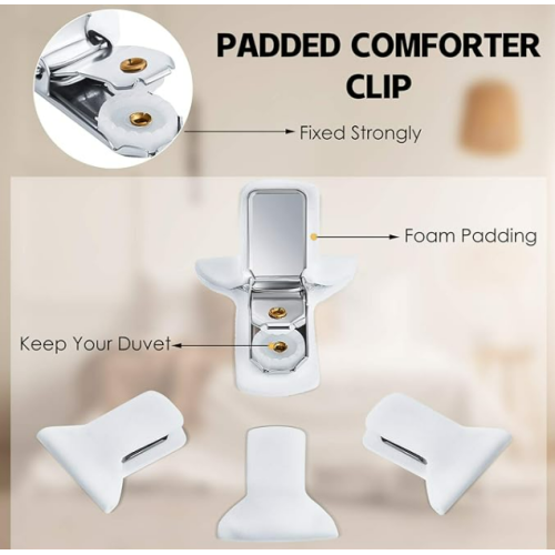 Hold On! Duvet Comforter Clips (Set of 4) 2 pack