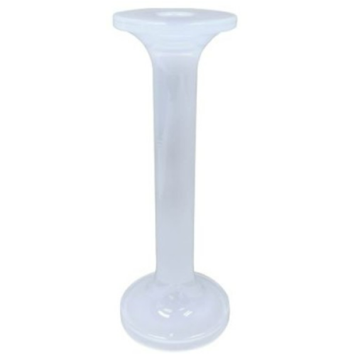 Everhome™ 9.5" White Glass Candle Holder