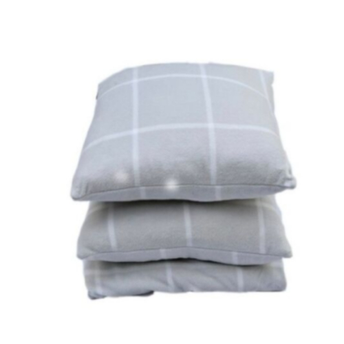 Simply Essential 3-Piece Windowpane Plaid Throw Blanket & Throw Pillow Bundle