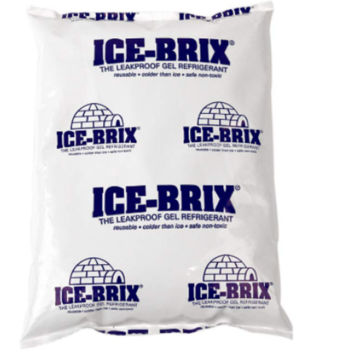 Polar Tech - IB 6 IB6 Ice Brix Leakproof Viscous Gel Refrigerant Poly Pack, 4" Length x 6" Width x 3/4" Thick 10 pcs