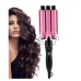 3 Barrel Curling Iron Hair Crimper: Aleath Dual Voltage Three Barrels Hair Waver - 1 inch Curler Wand