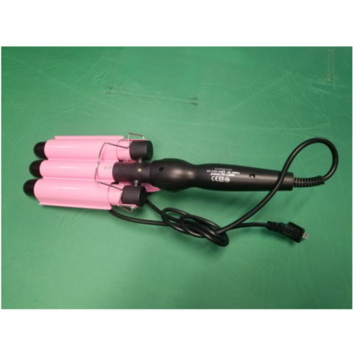 3 Barrel Curling Iron Hair Crimper: Aleath Dual Voltage Three Barrels Hair Waver - 1 inch Curler Wand