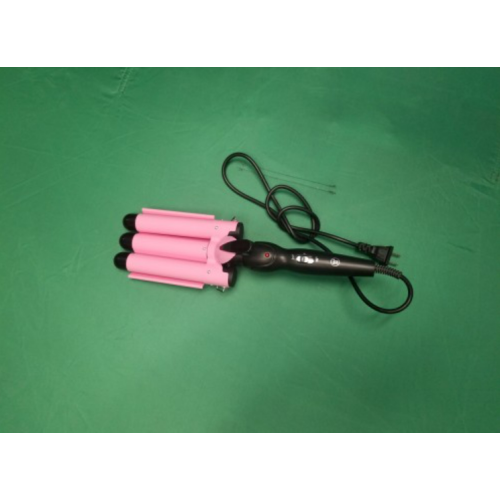 3 Barrel Curling Iron Hair Crimper: Aleath Dual Voltage Three Barrels Hair Waver - 1 inch Curler Wand