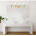 Sunset Lighting Four Light Stella Vanity - Clear Glass - With Champagne Gold Finish