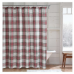 Bee & Willow Holiday Plaid Fabric Shower Curtain, Christmas Bath Decor