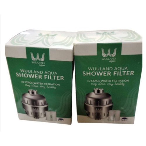 Wuuland High Output 10-Stage Shower Filter - Water Filter - Reduces Dry Itchy Skin 2 pack