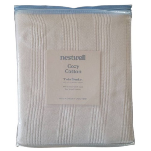 Nestwell Cozy Cotton Twin Blanket in White