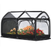 Quictent Mini Portable Greenhouse 98 x 49 x 53 Inches Pop up Grow House for Outdoor & Indoor Eco-Friendly Fiberglass Poles Overlong Cover 6 Stakes 4 Zipper Doors (Black)