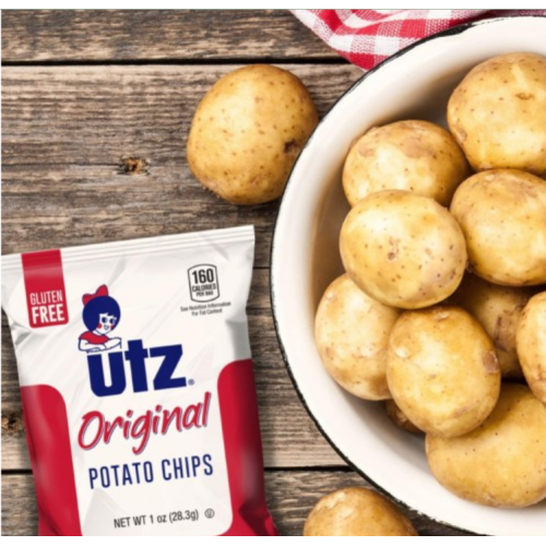 Utz Original 1 Oz Bags, 42 Count Crispy Potato Chips Made from Fresh Potatoes, Crunchy Individual Snacks to Go, Cholesterol Free, Trans-Fat Free, Gluten Free Snacks