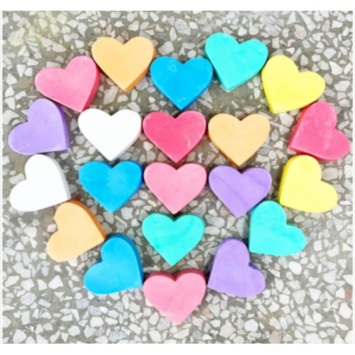 Jofan 24 Pack Valentines Day Sidewalk Chalk Hearts for Kids School Class Classroom Valentines Day Cards Gifts Crafts Prizes Party Favors