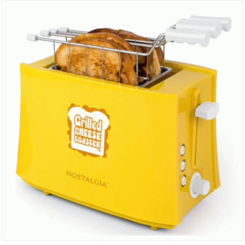 Grilled Cheese Toaster with Easy-Clean Toaster Baskets and Adjustable Toasting Dial