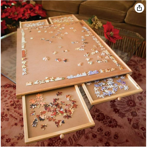 Bits and Pieces –Original Standard Wooden Jigsaw Puzzle Plateau-The Complete Puzzle Storage System