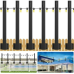 6 Pack 1.3 Ft String Light Poles Hanging Light Poles, Outdoor Light Pole with Clip and Holder Metal Stand, Use for Patio