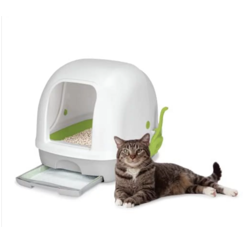 Purina Tidy Cats Hooded Litter Box System, Breeze Hooded System Starter Kit Litter Box, Litter Pelle