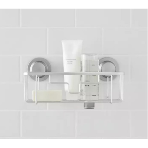 Squared Away™ Satin Chrome Aluminum Shower Caddy