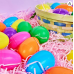 Easter Eggs 3” - 5 Colors Bright Fillable Easter Eggs – Easter Basket Stuffers - Empty Large Enough to Hold Toy and Candy - Plastic Easter Eggs Filler Bulk - Egg Hunt Kids Surprise -pack of 3