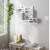 Wooden Cube Floating Wall Shelves Interlocking Wall Mount Box Shelves Horizontal