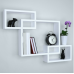 Wooden Cube Floating Wall Shelves Interlocking Wall Mount Box Shelves Horizontal