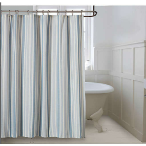 Bee & Willow Extra Long Shower Curtain In Coastal Stripe