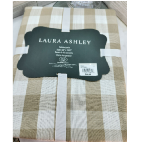 Laura Ashley Tablecloth Heather & Ivory Buffalo Check Tablecloth, 60x120