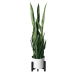 flybold Artificial Fake Snake Plants - Faux Indoor Plant - Modern Decor Artificial House Plant - Large Faux Sansevieria Plant with 28 Tall Leaves - Includes White Pot and Tripod - Green - 36in