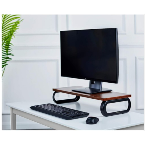 Amazon Basics Wood Monitor Stand, Computer Riser, Walnut