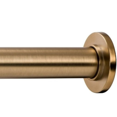 Ivilon Tension Curtain Rod - Spring Tension Rod for Windows or Shower, 24 to 36 Inch. Warm Gold