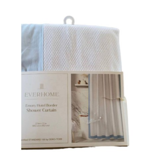 Everhome Emory 72-Inch X 72-Inch Standard Shower Curtain in Skyway