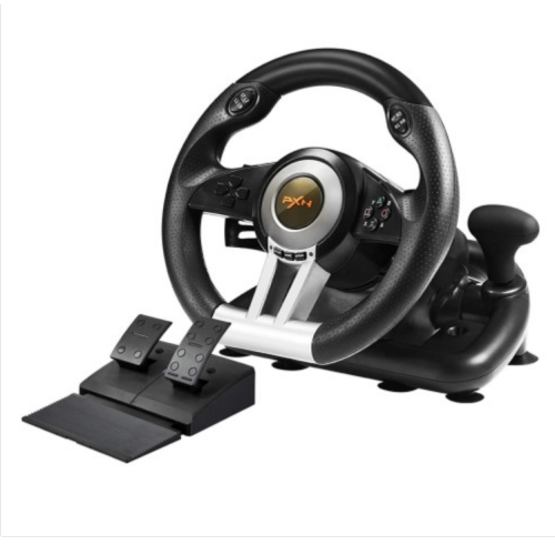 PXN V3 Pro Gaming Steering Wheel with Pedals - 180° Racing Wheel with Vibration Feedbac