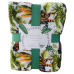 Tropical Paradise Flannel Throw Blanket. Palm & Tiger Print