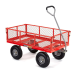 Gorilla Carts 800 Pound Capacity Heavy Duty Steel Mesh Versatile Utility Wagon Cart with Easy Grip Handle for Outdoor Hauling, Red