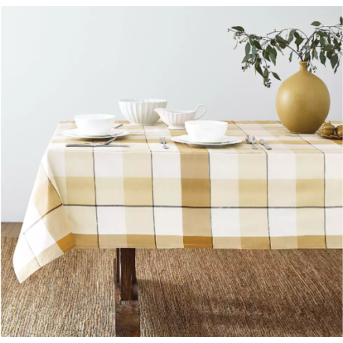 Bee & Willow™ Tonal Laminate Rectangular Tablecloth 60 x 102 Yellow Checkered